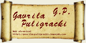 Gavrila Puligrački vizit kartica